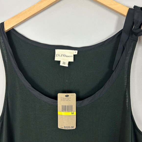NEW Pure DKNY Cotton & SIlk Tank Maxi Dress Minimalist Size Medium Women's - Picture 4 of 4
